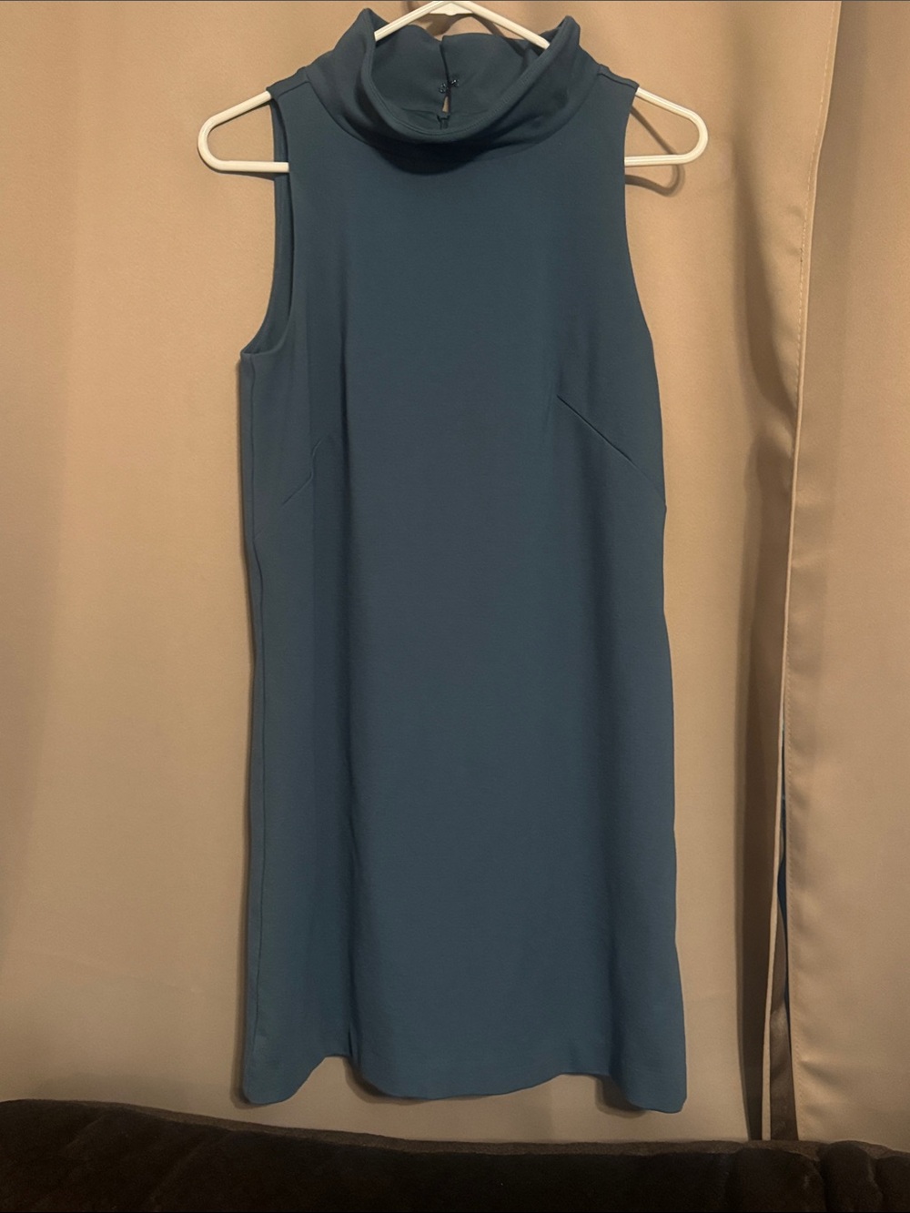 Ann Taylor Sleeveless Mock Neck Mini Dress - Teal